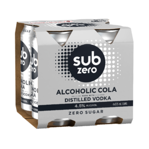 Sub Zero Alcoholic Cola 4pk Cans